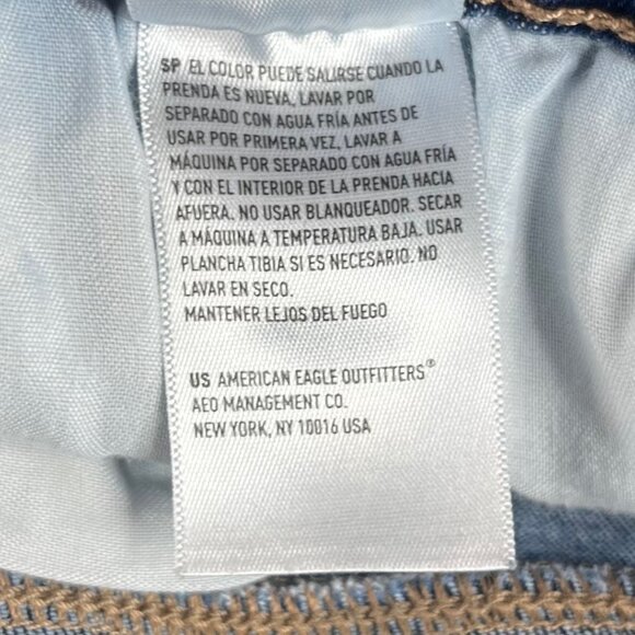 American Eagle Womens Hi-Rise Jegging Blue Distressed Size 000 - Picture 14 of 15